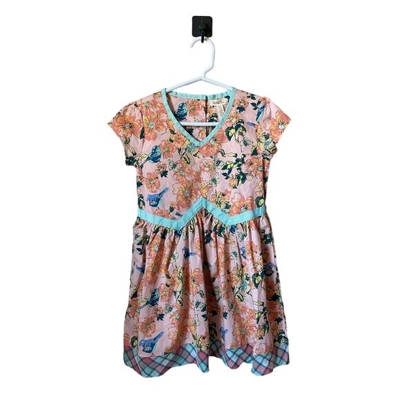 Matilda Jane Friends Forever Sienna bluebird floral print dress girls sz 6 - Picture 1 of 4